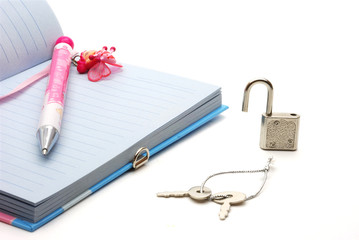 Notebook with the lock unlock