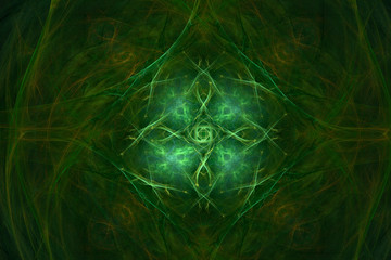 Beautiful green backround with vivid center area over black