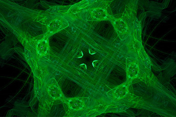 Beautiful green backround with vivid center area over black