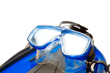 An isolated shot of snorkeling equipment