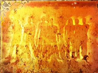 textures style of people silhouettes 