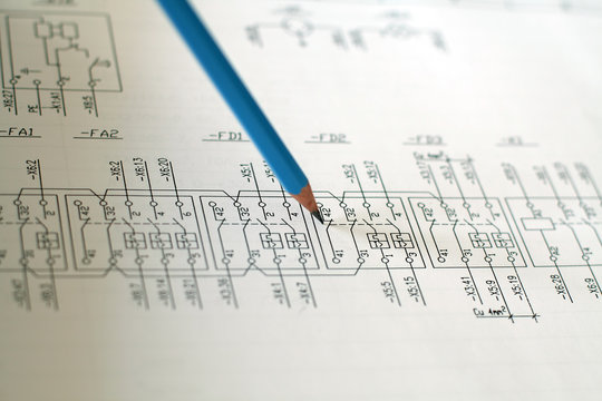 Very detailed technical drawing for power plant project