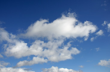 Fototapeta na wymiar Cielo azul nubes blancas