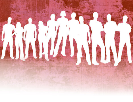 textures style of people silhouettes