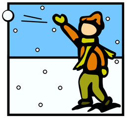 throwing a snow ball