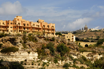 Fototapeta na wymiar przybrzeżne architektura wyspy Gozo na Malcie