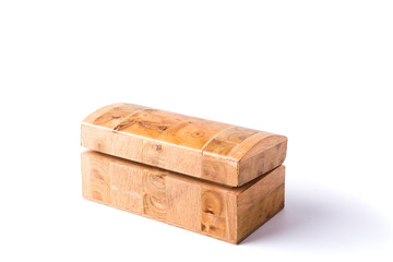 Small casket isolated at the white background
