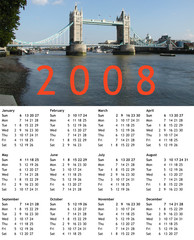 London calendar 2008