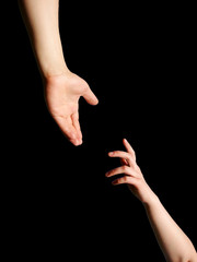   Helping Hand with the Sky Background