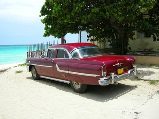 Papier Peint photo Voitures anciennes cubaines voiture nostalgique classique