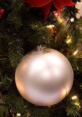 White Satin Christmas Ornament