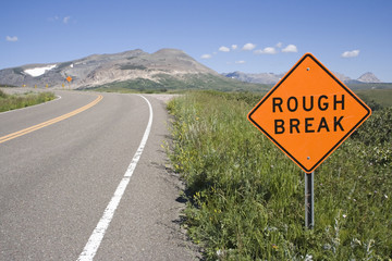 Rough Break sign in Montana.