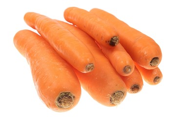 carrots heap isolated on white background