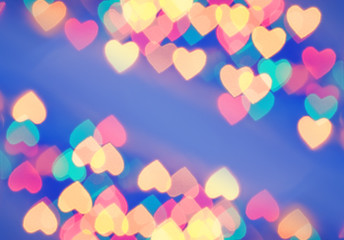 Abstract blurred background (natural heart shaped bokeh)