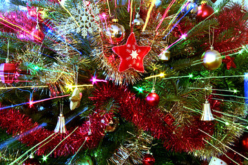 abstract view of christmas tree