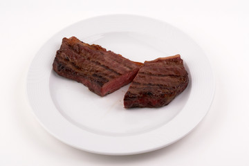 Steak auf Teller