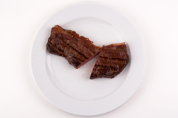 Steak auf Teller