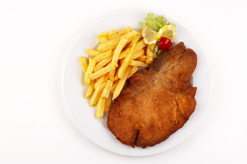 Kotelett mit Pommes