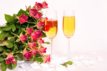 Hochzeit Sektgläser Rosen
