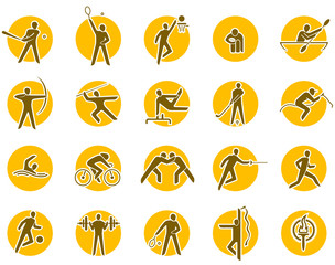 Summer sports icon set