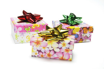 Gift Boxes on White Background