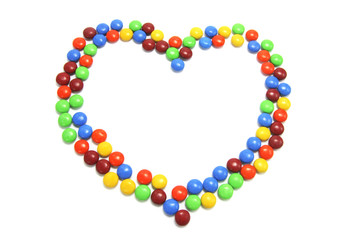 Chocolate Lollies Arranged in Heart Shape 