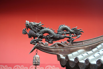 A noble roof dragon used to lure in prosperity into the temple
