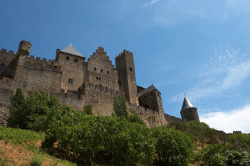 Fototapeta na wymiar Carcassonne-06. Fortress of medieval city in France