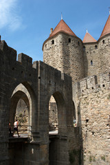 Obraz premium Carcassonne-26. Fortress of medieval city in France