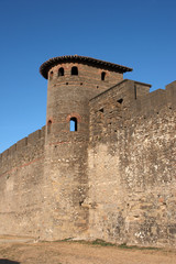 Fototapeta na wymiar Carcassonne-44. Fortress of medieval city in France