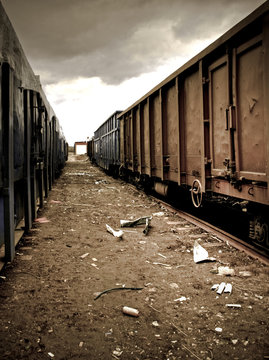 Deserted trainyard