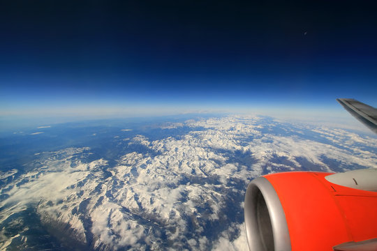Fototapeta Mountains from the plane