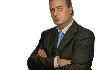 Business man isolated over a white background