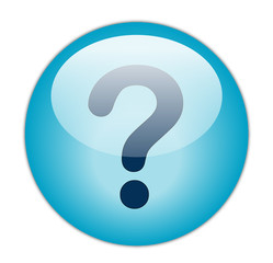 Glassy Blue Question Button