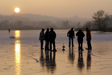 Abendstimmung auf dem Eis