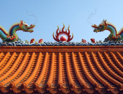 Fototapeta Chinese Temple Roof