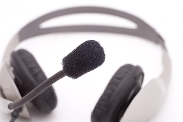 high-key Studioaufnahme eines Headsets