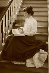Retrophoto einer posierenden Frau