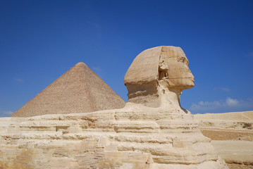 Sphinx and Pyramid