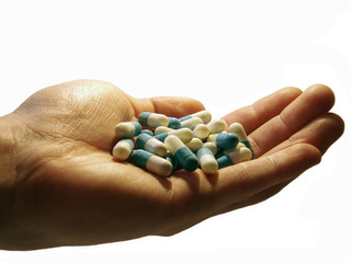 Hand with pills 