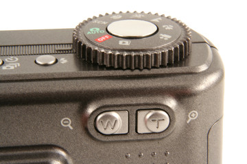 Isolated digital camera buttons on white