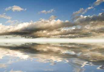 seascape - clouds reflection on water surface