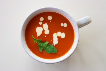 A coup with tomato soup