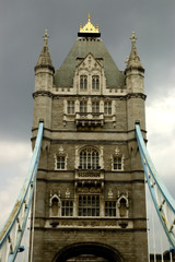 Fototapeta na wymiar The London Bridge passing over the Thames river.