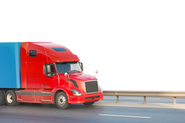 Red american truck of my trucks series