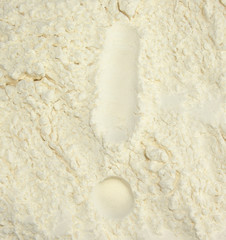 Imprint on the flour- !