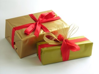 nice Christmas gifts with red tapes