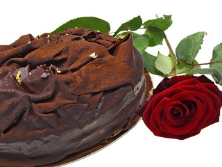 rose an schokoladen torte