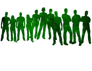 textures style of people silhouettes 
