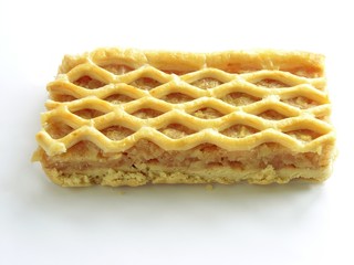 piece of fruit cake with apple jam